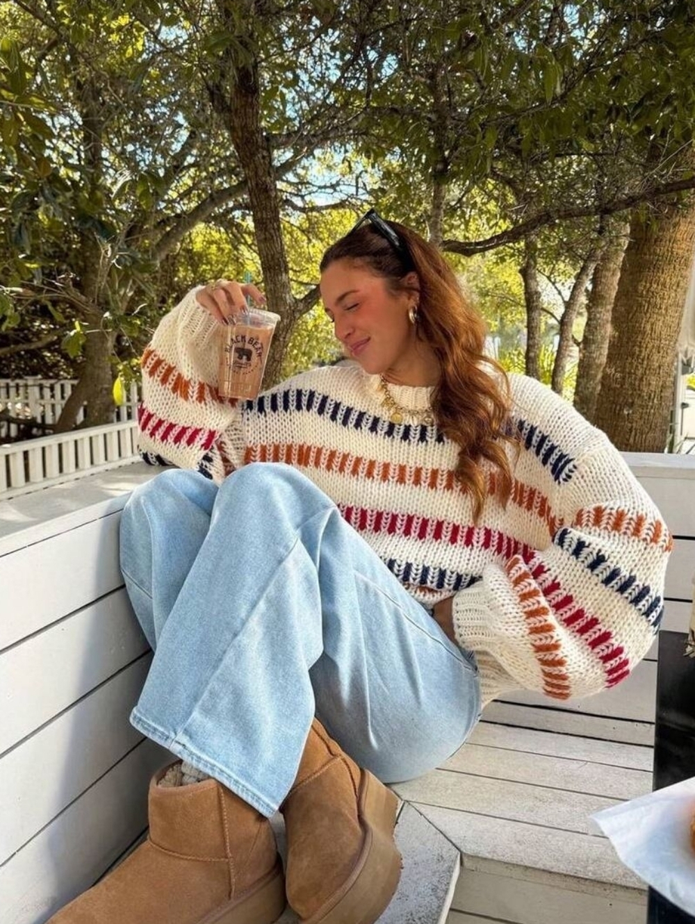Soft And Skin-Friendly Openwork Knit Sweater For Women - Picture 2 of 4